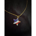 Americana Star Pendant Necklace Red White Blue Patriotic Jewelry N277